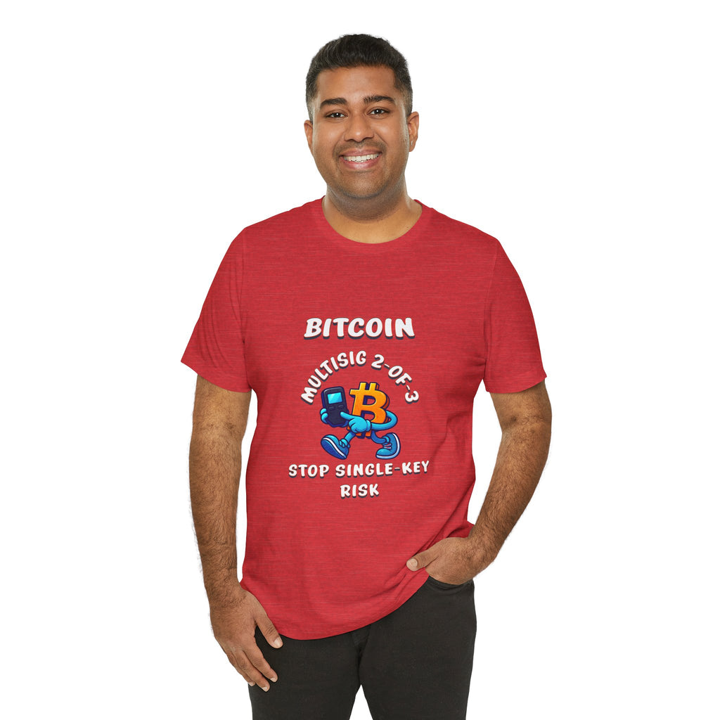 Bitcoin: Multisig 2-of-3 Vault — Stop Single-Key Risk | T-Shirt