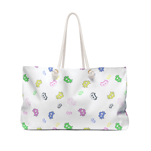 Bitcoin Belle Multicolor | Weekender Bag {{variant1}} | Bitcoin Apparel