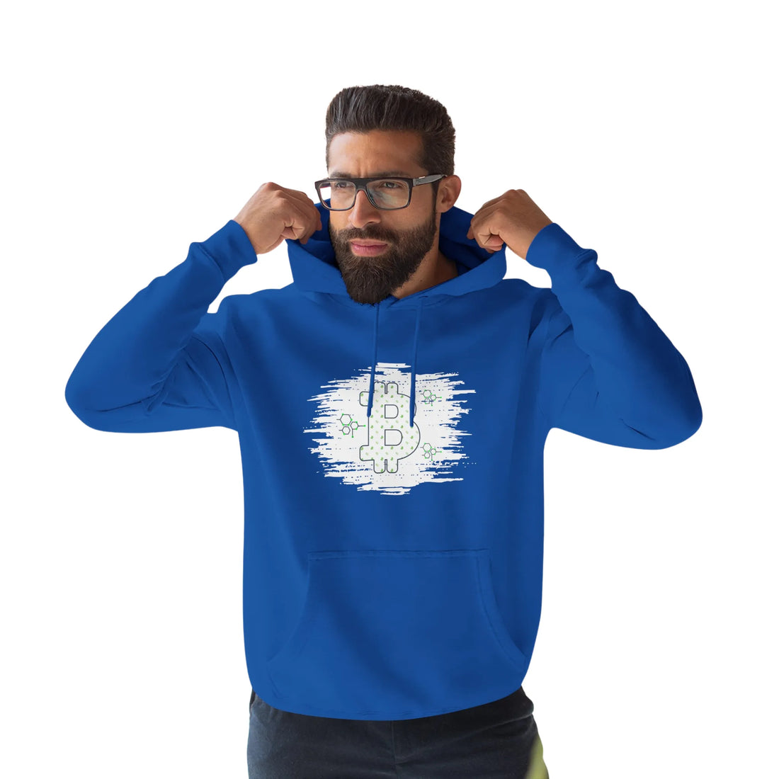Bitcoin A Hedge Against Fiat Money Unisex Hoodie - Royal Blue - Lane Seven LS14001 Model Front - Bitcoin Wear