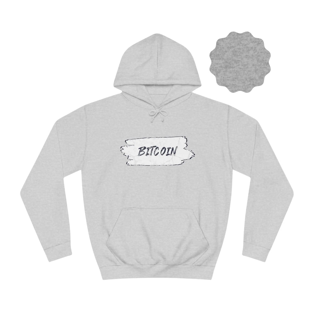 Bitcoin Adoption Is Not Optional Unisex Hoodie - Heather Grey - AWDis JH001 Flat View - Classic Bitcoin Merch