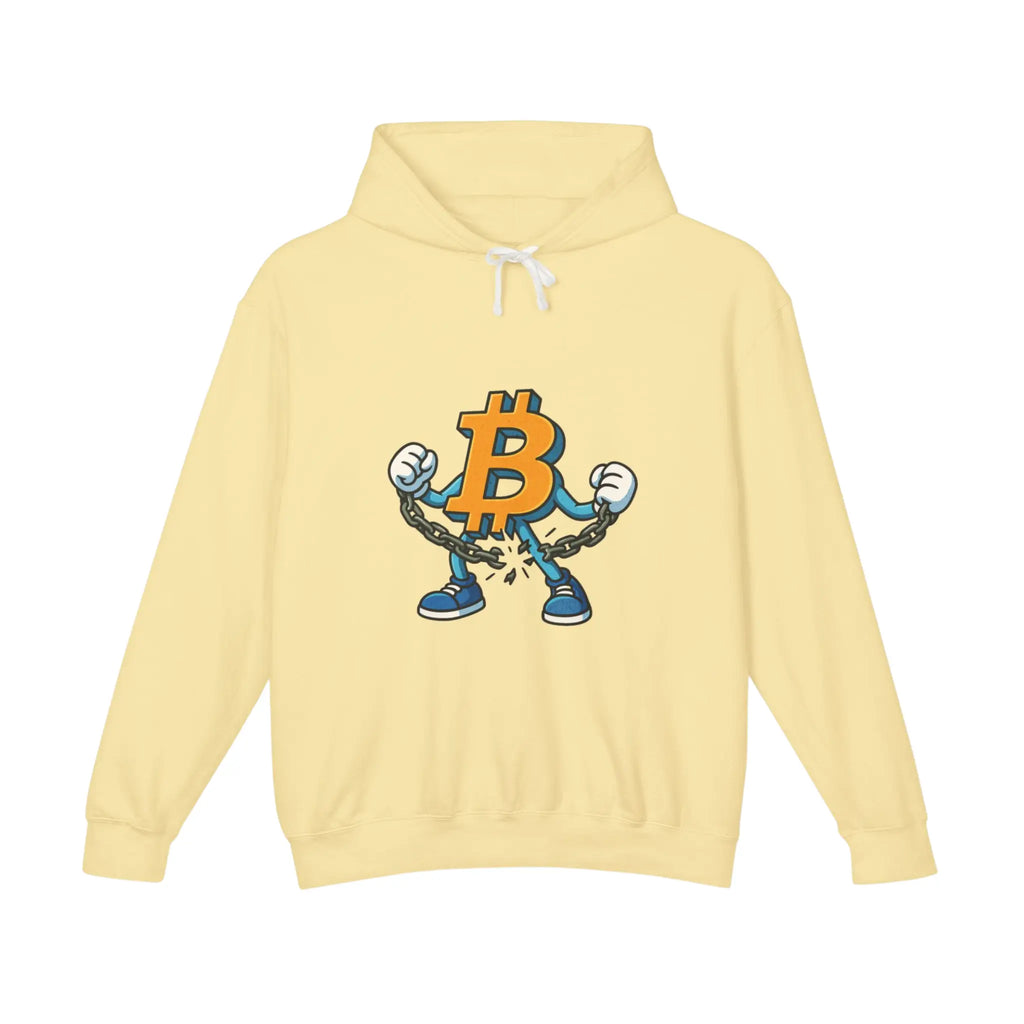 Bitcoin Build Wealth Privately Unisex Hoodie - Butter - Comfort Colors 1467 Flat Front View - Bitcoin Gear