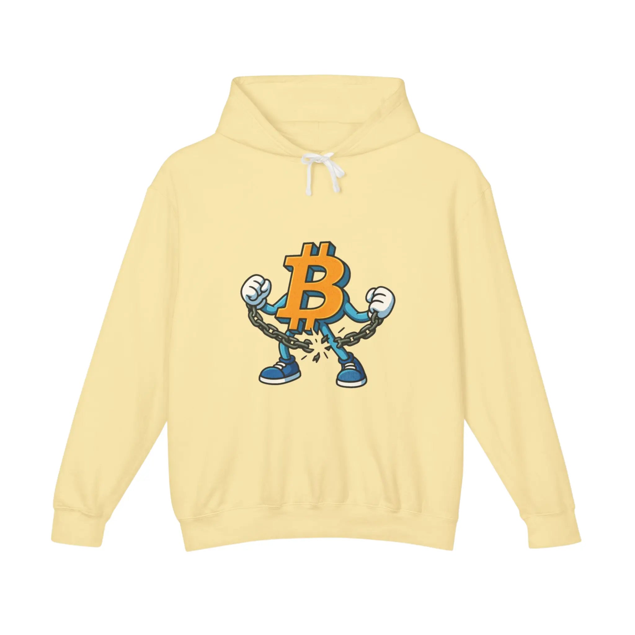 Bitcoin Build Wealth Privately Unisex Hoodie - Butter - Comfort Colors 1467 Flat Front View - Bitcoin Gear
