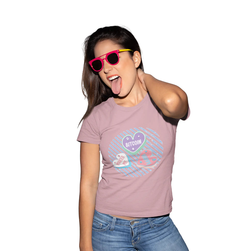 Bitcoin Makes Me Happy | Women's Tee {{variant1}} | Bitcoin Apparel