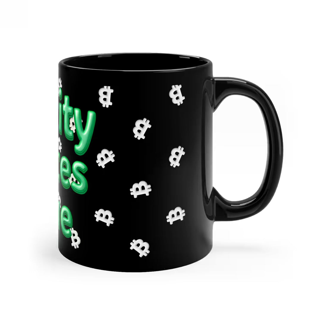 Bitcoin — Scarcity Creates Value | 11oz Coffee Mug black - Side view