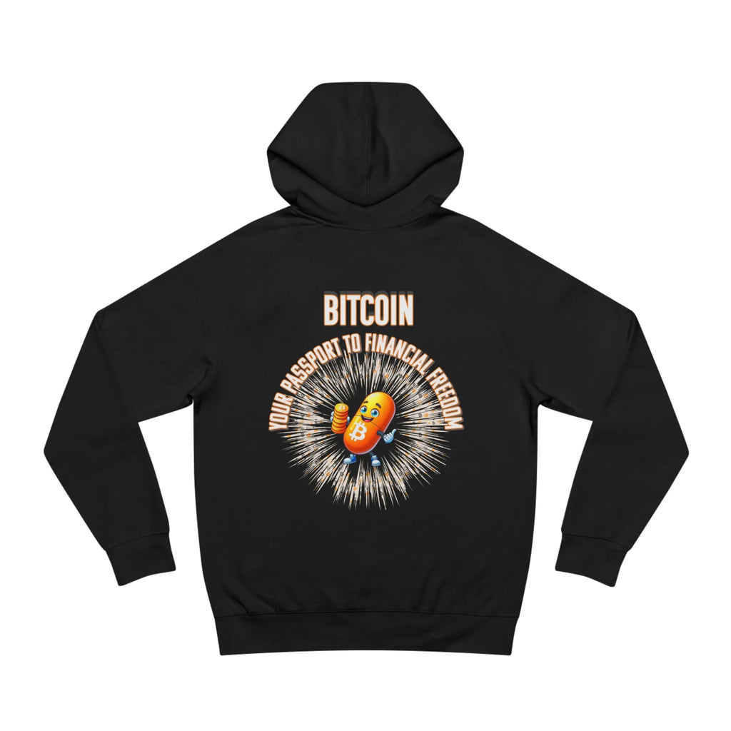 Bitcoin Your Passport to Financial Freedom | Unisex Hoodie {{variant1}} | Bitcoin Apparel