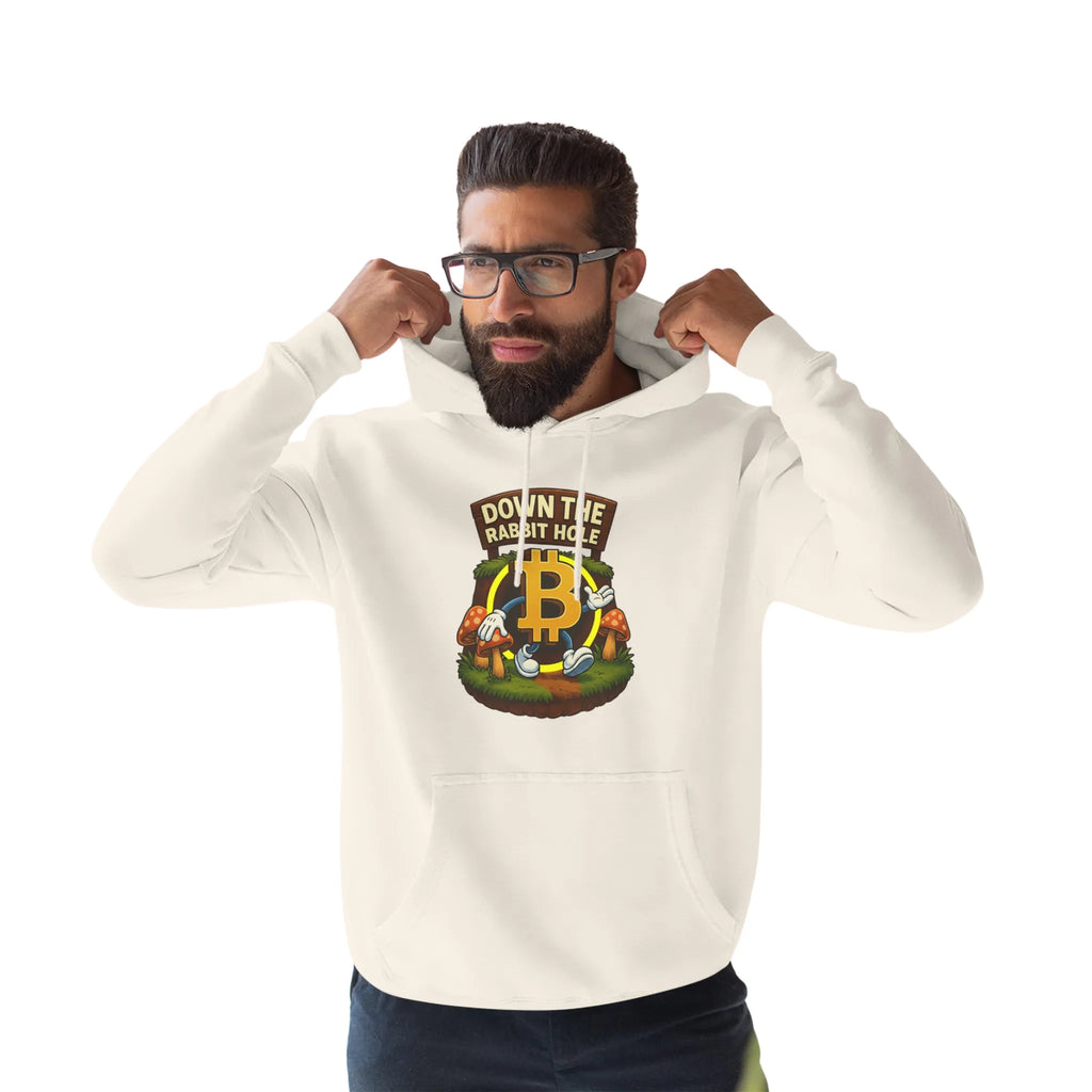Down The Bitcoin Rabbit Hole | Unisex Hoodie {{variant1}} | Bitcoin Apparel