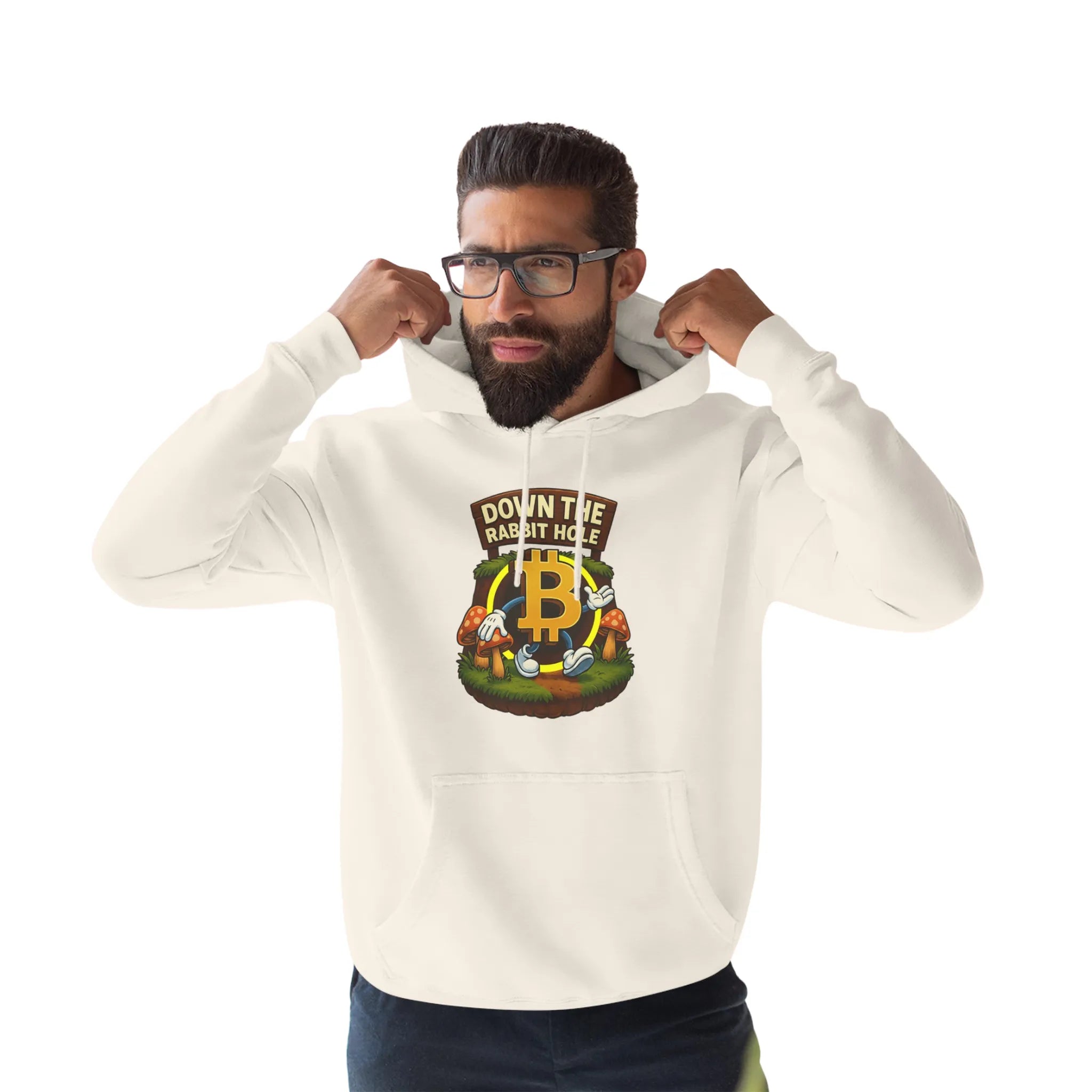 Down The Bitcoin Rabbit Hole | Unisex Hoodie {{variant1}} | Bitcoin Apparel