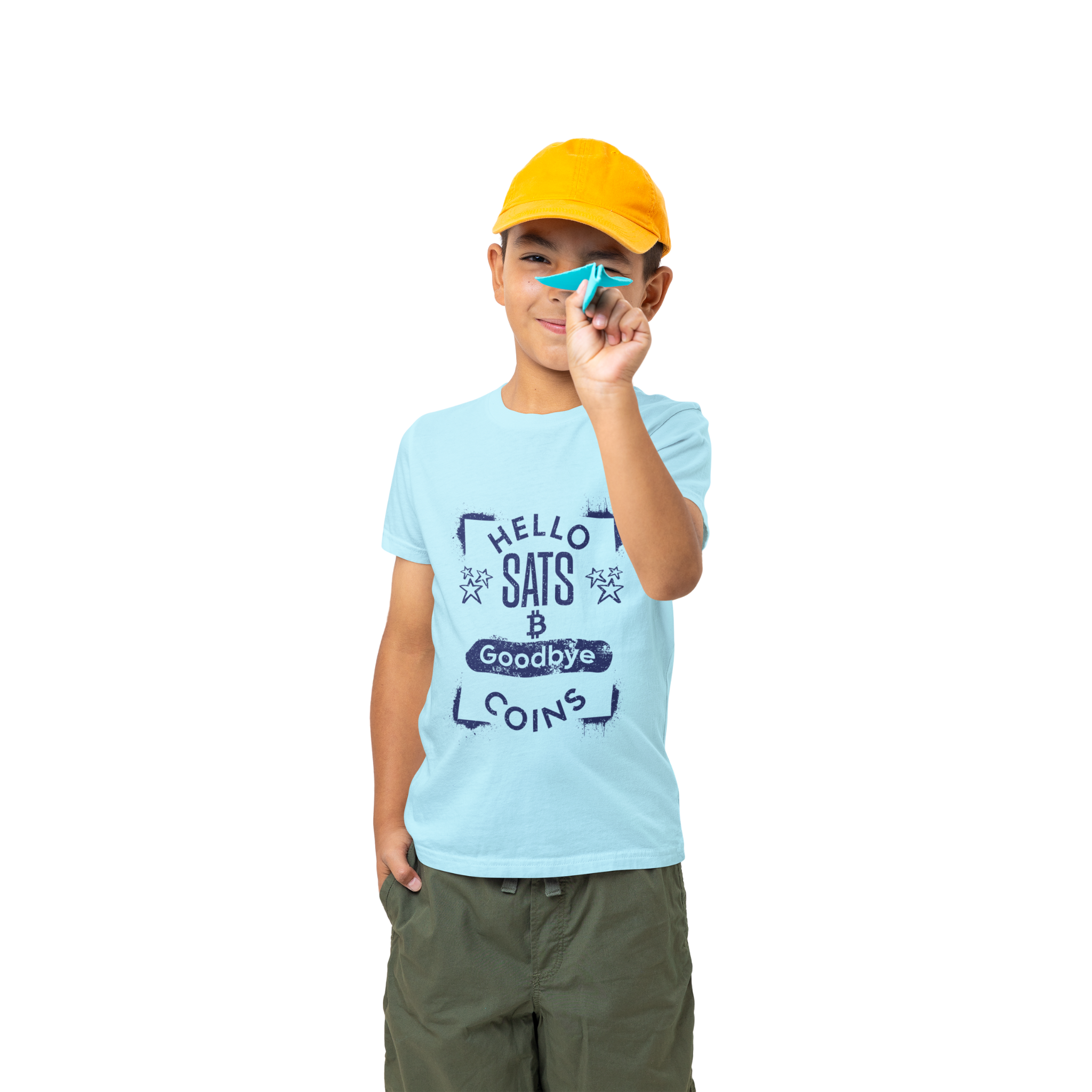 Hello Sats — Goodbye Coins | Kids T-Shirt