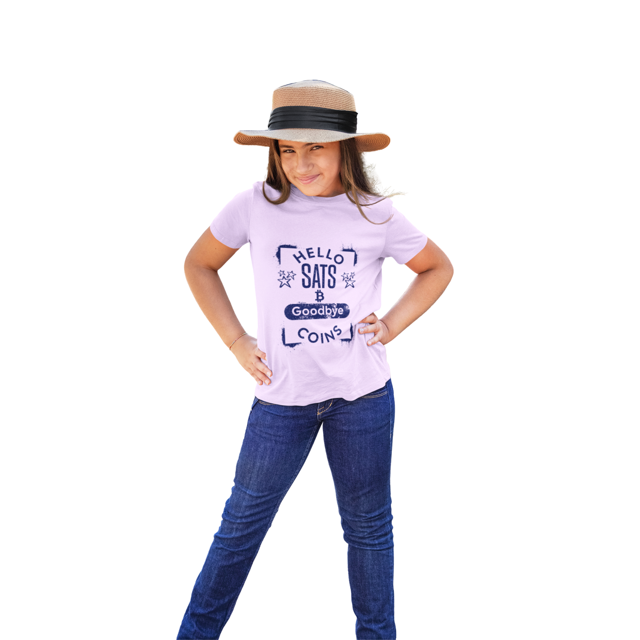 Hello Sats — Goodbye Coins | Kids T-Shirt