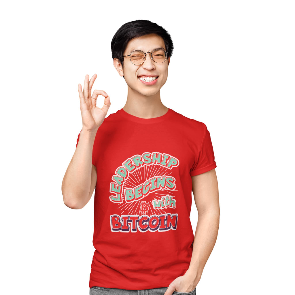 Leadership Begins With Bitcoin | Youth T-Shirt