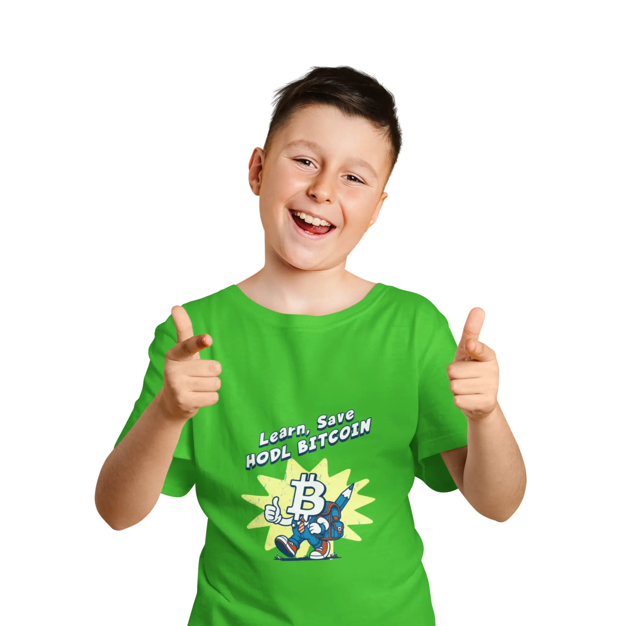 Learn, Save, Hodl Bitcoin | Kids T-Shirt
