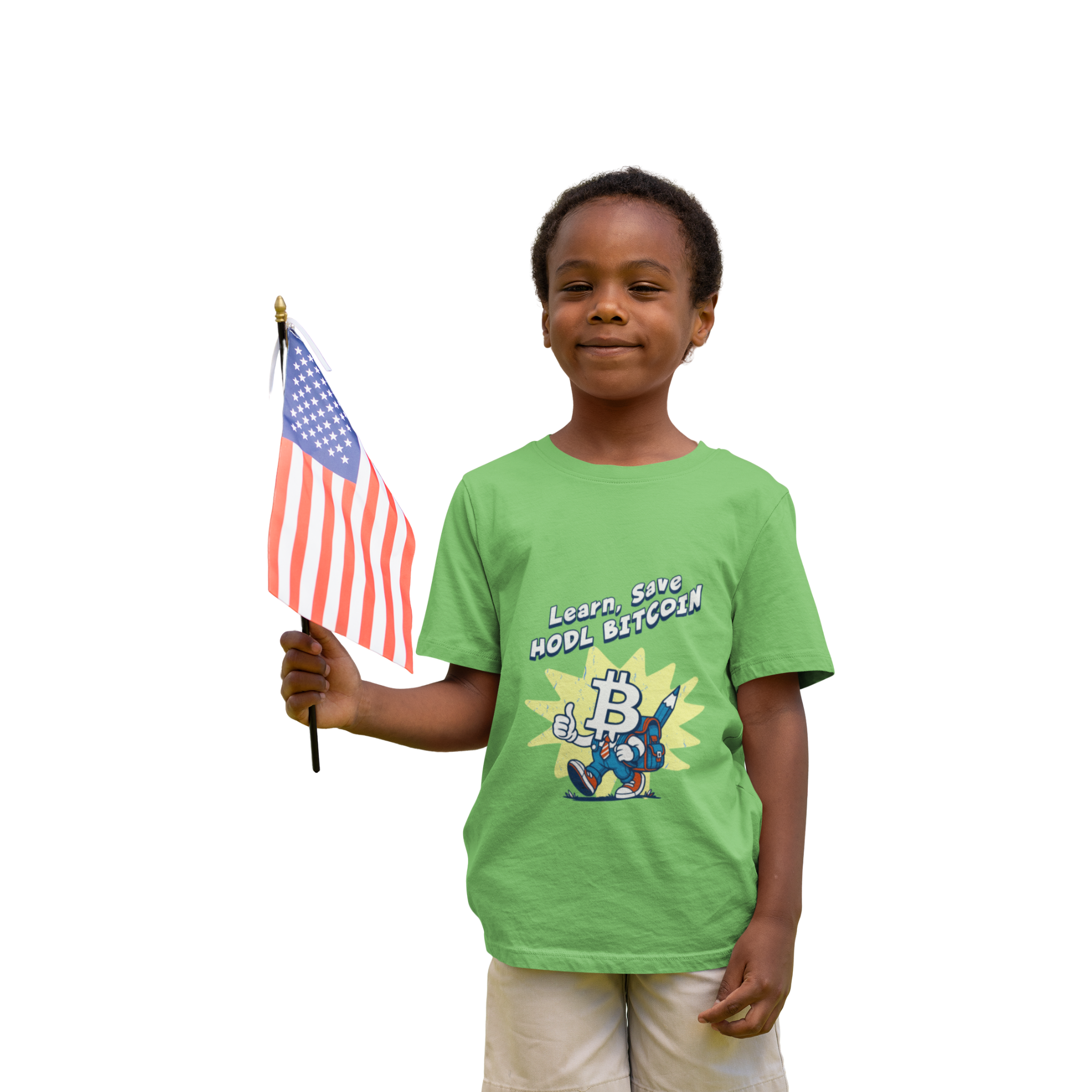 Learn, Save, Hodl Bitcoin | Kids T-Shirt