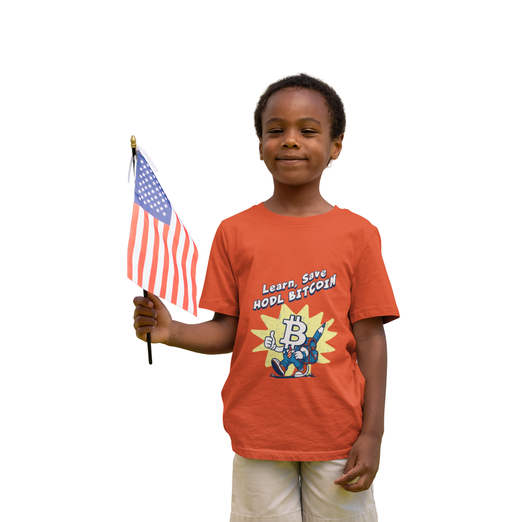 Learn, Save, Hodl Bitcoin | Kids T-Shirt
