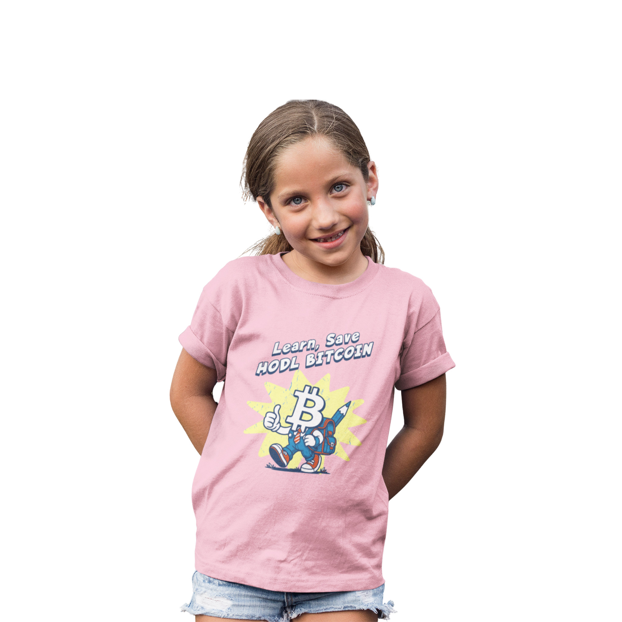 Learn, Save, Hodl Bitcoin | Kids T-Shirt