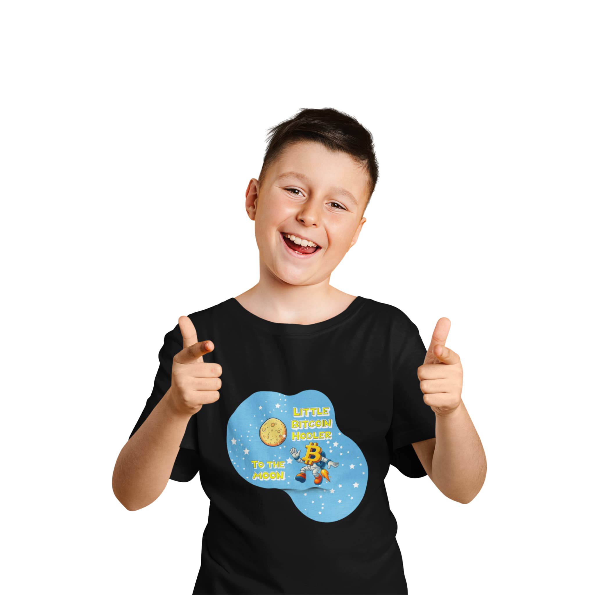 Little Bitcoin Hodler — To The Moon | Kids T-Shirt