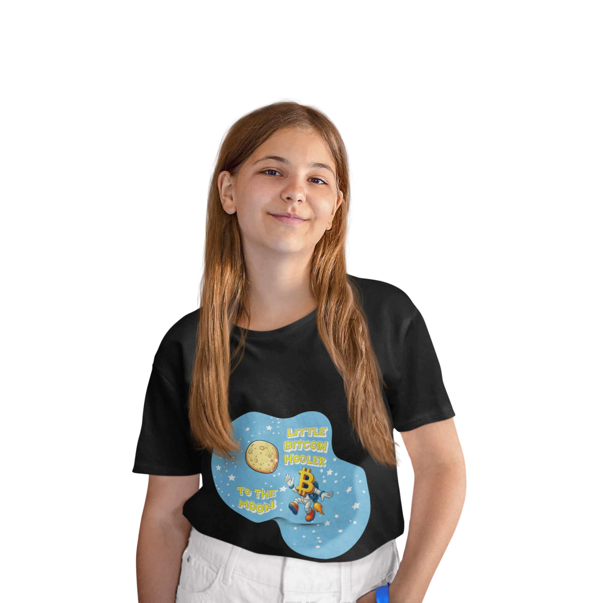 Little Bitcoin Hodler — To The Moon | Kids T-Shirt