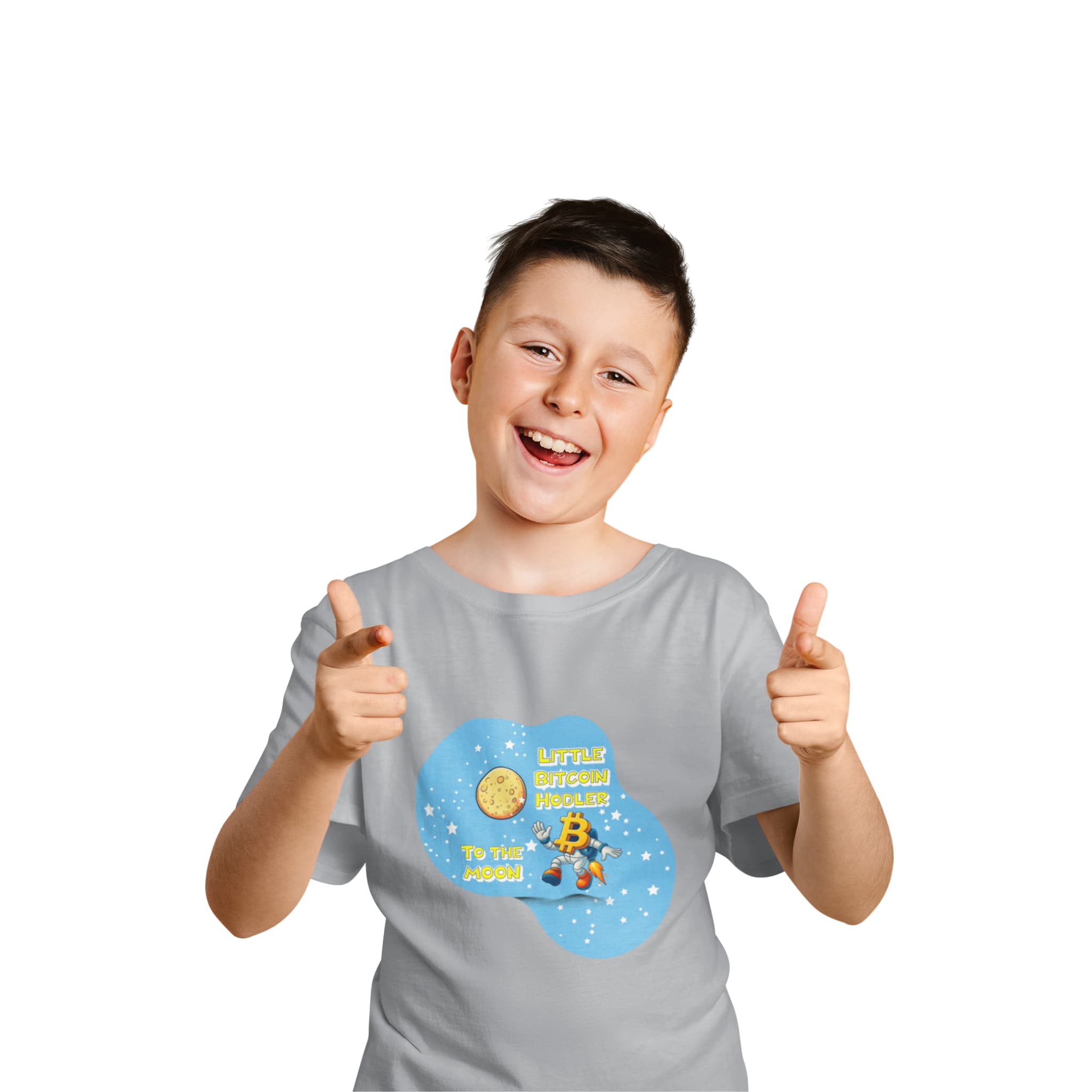 Little Bitcoin Hodler — To The Moon | Kids T-Shirt