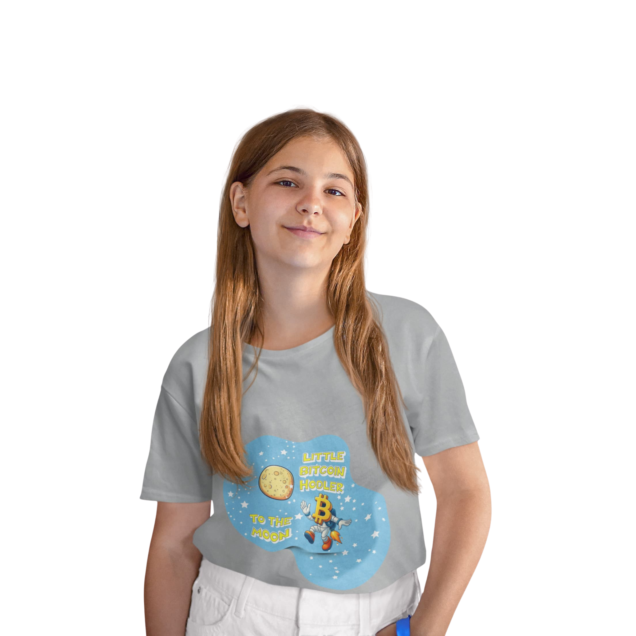 Little Bitcoin Hodler — To The Moon | Kids T-Shirt