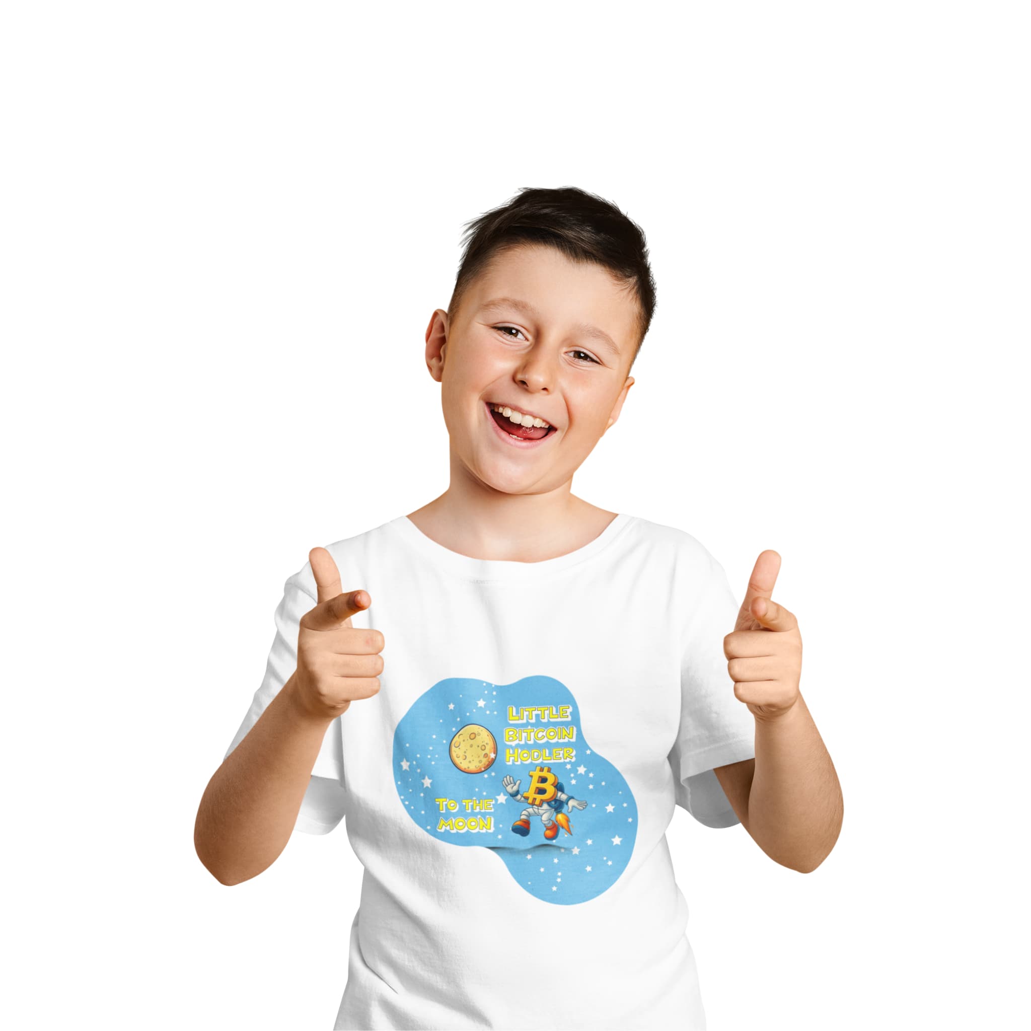 Little Bitcoin Hodler — To The Moon | Kids T-Shirt