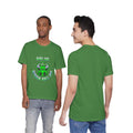 Duo models front view in leaf Ride The Bitcoin Bull Run t-shirts. Ready for the next market cycle together.