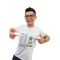 Rising Strong with Bitcoin Youth T-Shirt - White - Bella Canvas 3001Y Model Front View - Bitcoin Gear