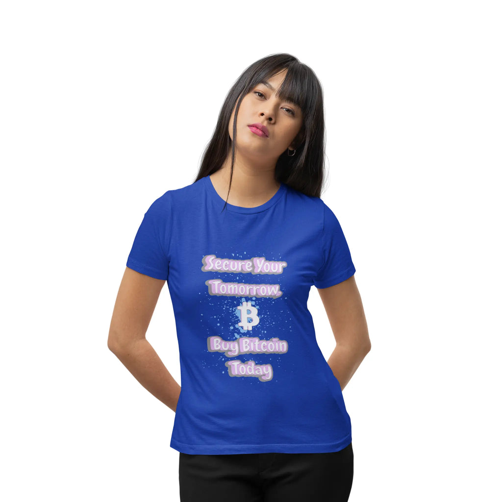 Secure Your Tomorrow — Buy Bitcoin Today | Women's Tee {{variant1}} | Bitcoin Apparel