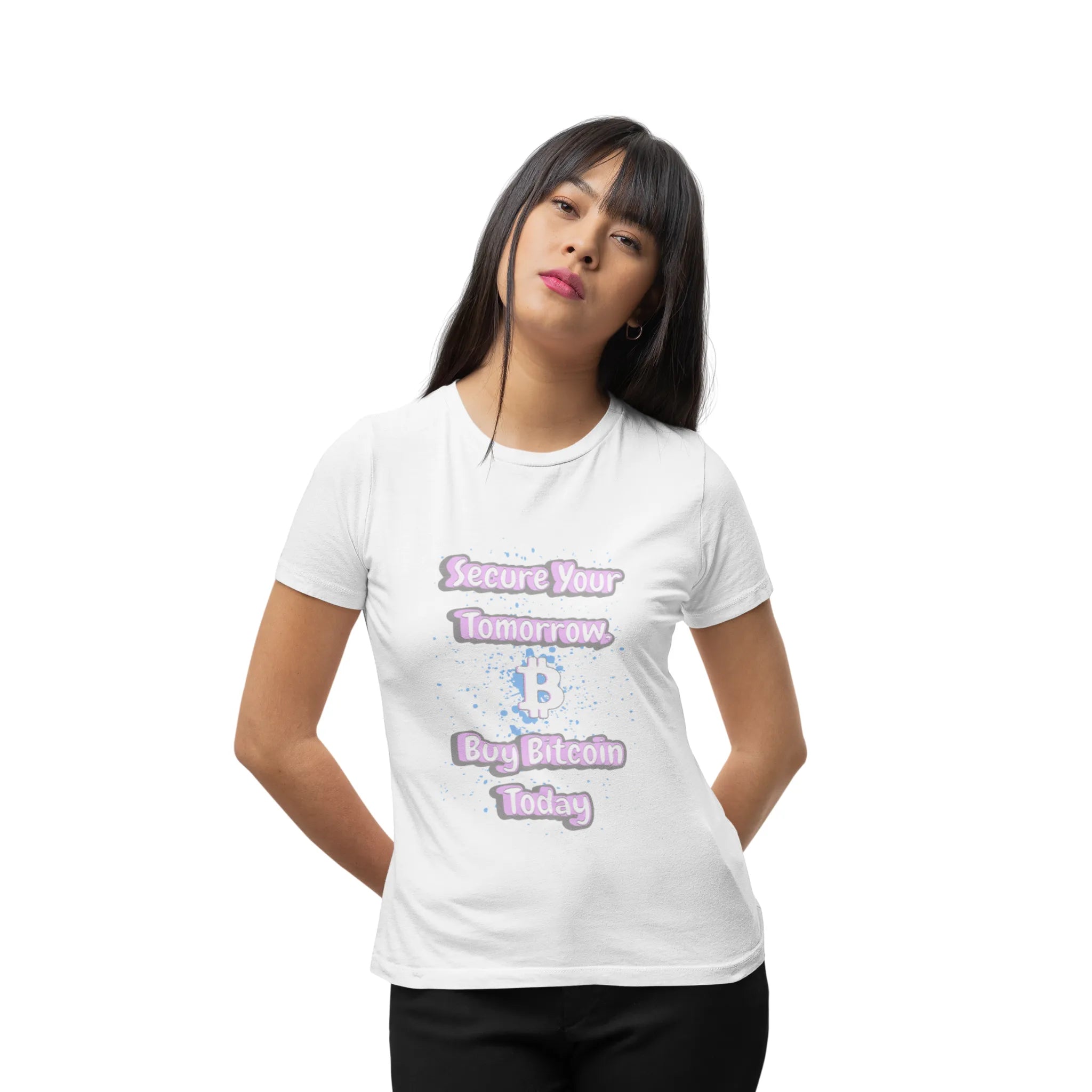 Secure Your Tomorrow — Buy Bitcoin Today | Women's Tee {{variant1}} | Bitcoin Apparel