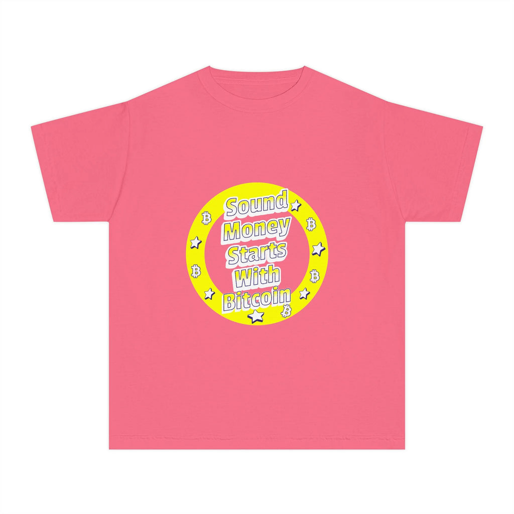 Sound Money Starts With Bitcoin | Kids T-Shirt {{variant1}} | Bitcoin Apparel