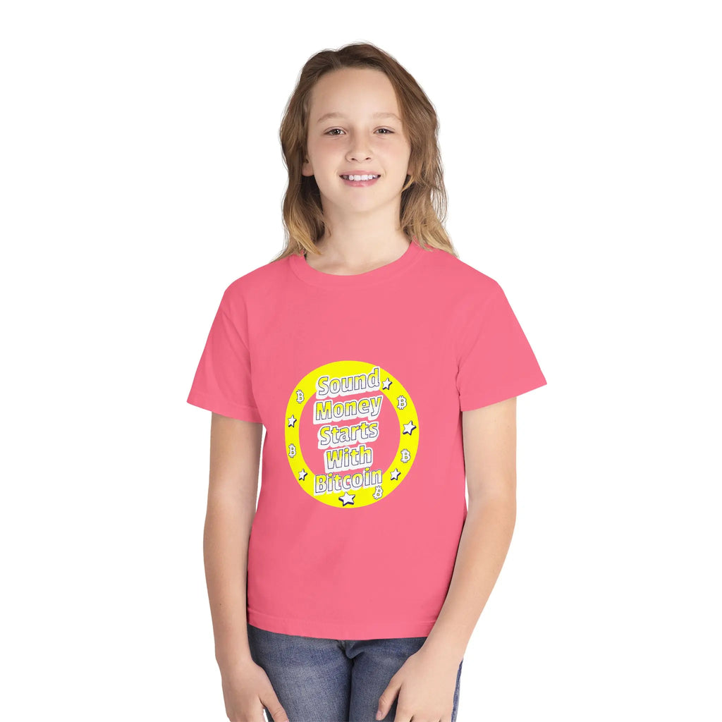 Sound Money Starts With Bitcoin | Kids T-Shirt {{variant1}} | Bitcoin Apparel