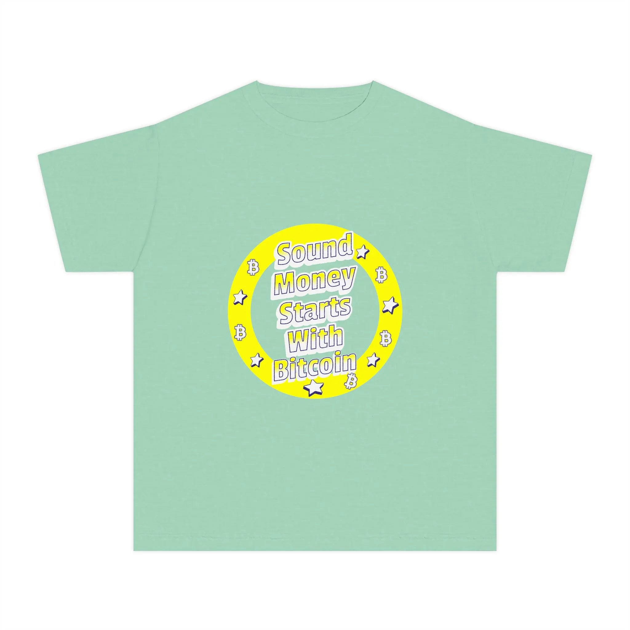 Sound Money Starts With Bitcoin Kids Tee - Island Reef - Comfort Colors 9018 Durable Cotton - Bitcoin Apparel