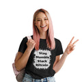 Stay Humble Stack Bitcoin Youth T-Shirt - Black - Bella Canvas 3001Y Model Front View - Bitcoin Gear