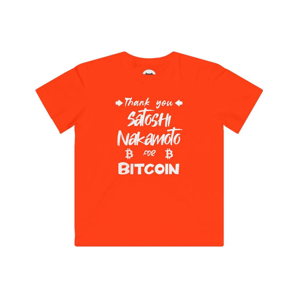 Thank You Satoshi Nakamoto For Bitcoin | Kids T-Shirt {{variant1}} | Bitcoin Apparel